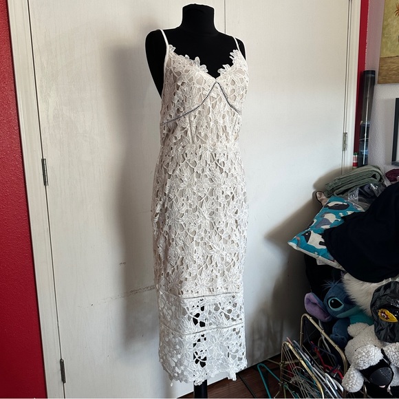 NWT Matty White Lace Dress - Picture 1 of 6